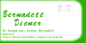 bernadett diener business card